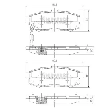 LEY42643Z Mazda Колодки гальмівні задні, дискові