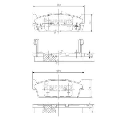 MP149J Mintye Колодки гальмівні задні, дискові