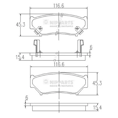 Гальмівні колодки Mazda 1A513323Z ціна, від 13.24 USD