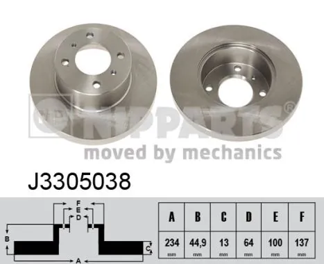 Гальмо дискове переднє на Mitsubishi Colt V CJA
