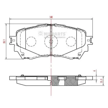 Передні тормозні колодки FPE158 Hankook Frixa