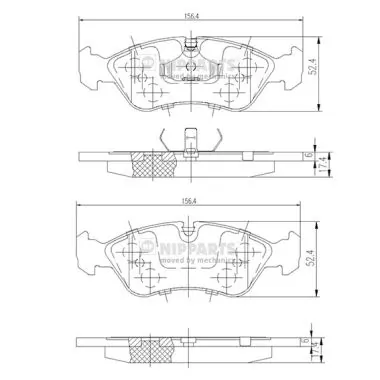 Передні гальмівні колодки на Opel Kadett E 35, 36, 45, 46