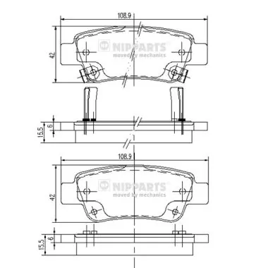 Задні гальмівні колодки QE0915S Q-top