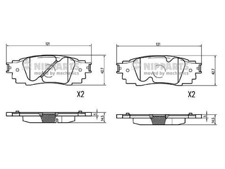 Купити Задні гальмівні колодки Lexus RX 450H/350L/200T L25