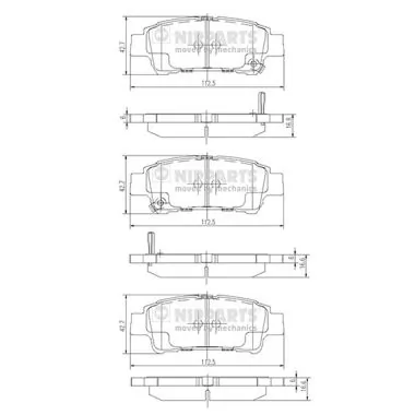 Задні гальмівні колодки Toko cars T2215025 ціна, від 17.75 USD