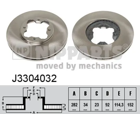 Диск переднього гальма Japan Cars C34024JC ціна, від 34.75 USD