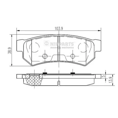 Задні гальмівні колодки D227SM Dafmi
