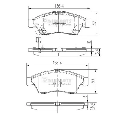 5581054G60 Subaru Передні гальмівні колодки