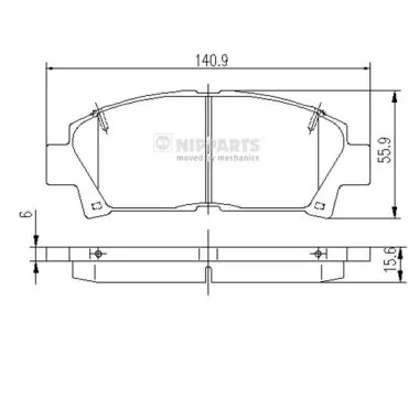 Гальмівні колодки Toyota Avensis I седан (T22) (1997 - 2003) ціна, від 31.24 USD