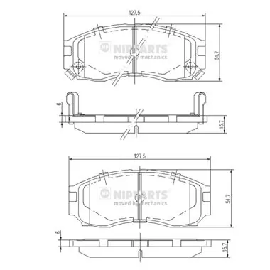 Передні тормозні колодки MB895072 Chrysler