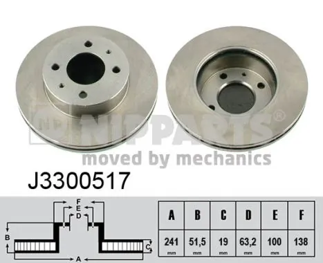 Гальмівні диски передні T2303016 Toko cars