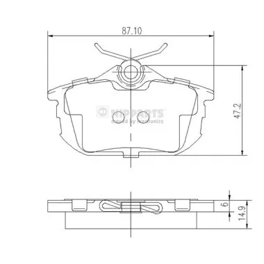 Задні гальмівні колодки Mintye MP412EA ціна, від 18.36 USD