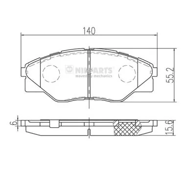044650K290 Toyota Передні гальмівні колодки