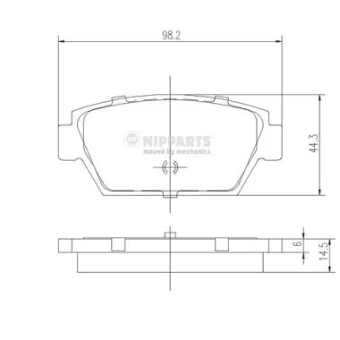 T2513062 Toko cars Колодки гальмівні задні, дискові