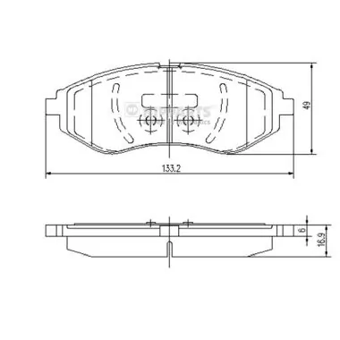 Купити 96534653 Opel Колодки гальмівні передні, дискові