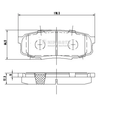 Задні гальмівні колодки MP3701N Mintye