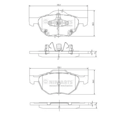 Тормозні колодки Toko cars T2111050