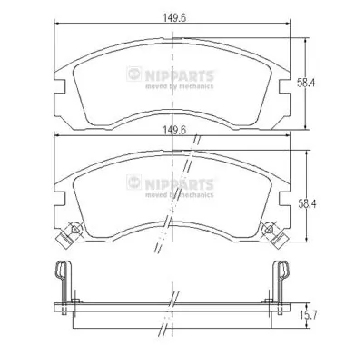 MR129103 Chrysler Передні гальмівні колодки