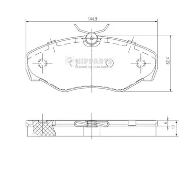 4414021 General Motors Передні гальмівні колодки