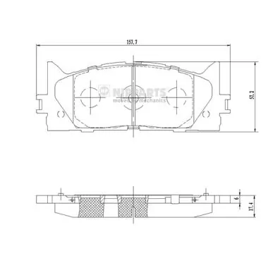 Передні тормозні колодки AY040TY084 Nissan/Infiniti