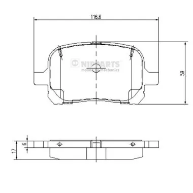 Передні гальмівні колодки на Toyota Camry IV V20