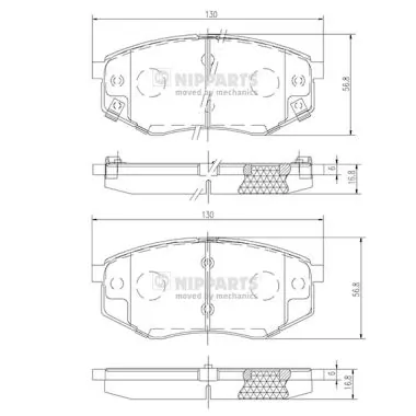KBPH136 Koreastar Передні гальмівні колодки