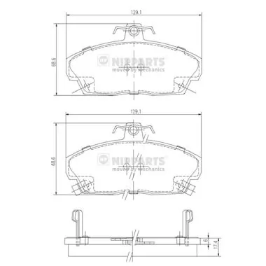 T2111031 Toko cars Передні гальмівні колодки