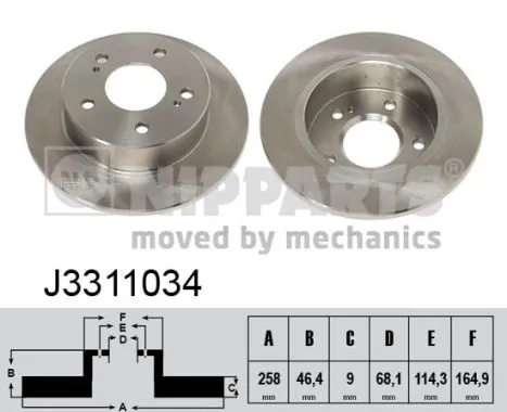 Купити BG3248 Polcar Диск заднього гальма