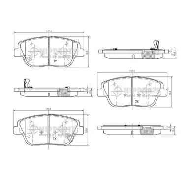8550502603 Nissan/Infiniti Передні гальмівні колодки