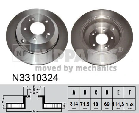 Купити C40528ABE ABE Диск заднього гальма