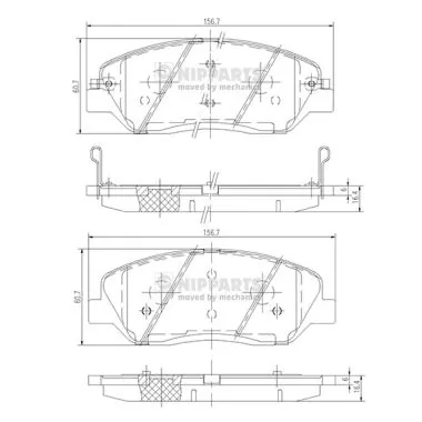 2BA1058101 Hyundai/Kia Передні гальмівні колодки