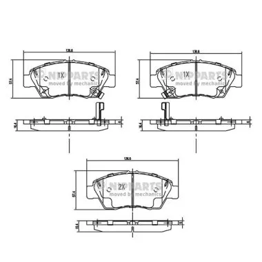 Купити 161394 Power Stop Колодки гальмівні передні, дискові