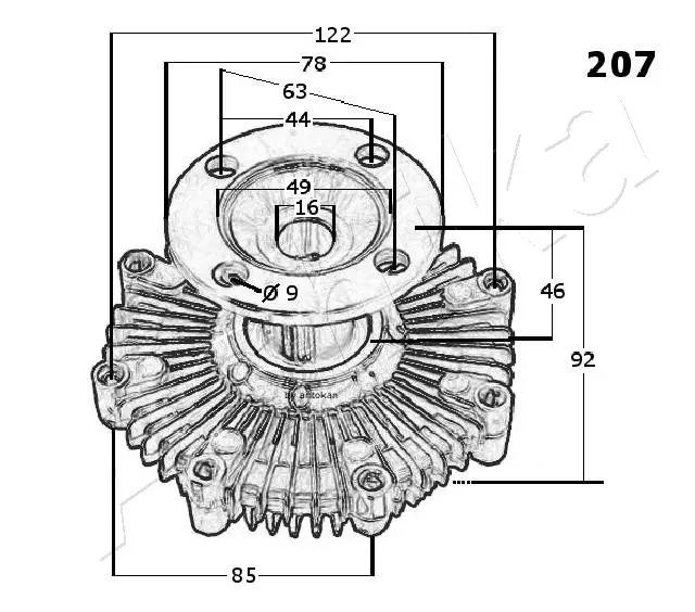 Вискомуфта вентилятора T84F1 NPW