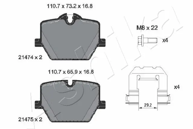 NXE2220 Power Stop Колодки гальмівні задні, дискові