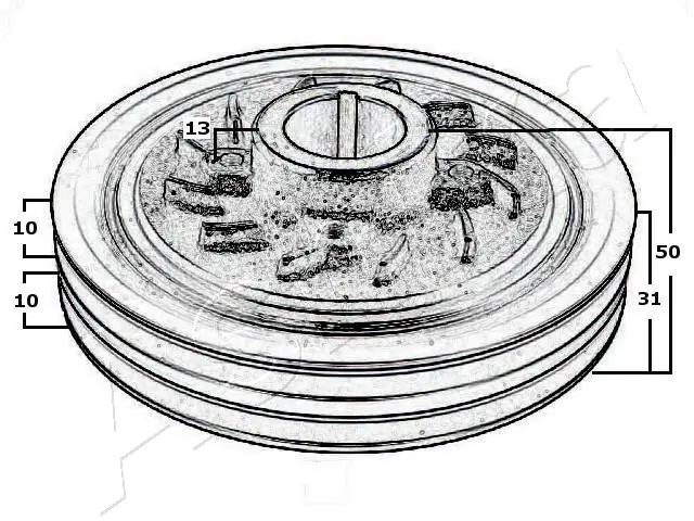 Шків колінвала (демпфер ) Ashika 12205500 ціна, від 58.65 USD