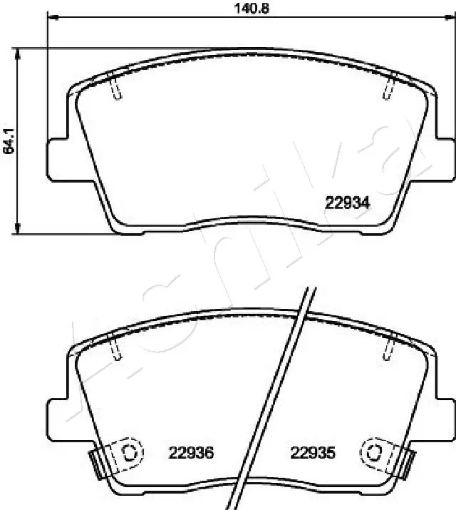 Гальмівні колодки Hyundai/Kia 58101G9A20 ціна, від 37.04 USD