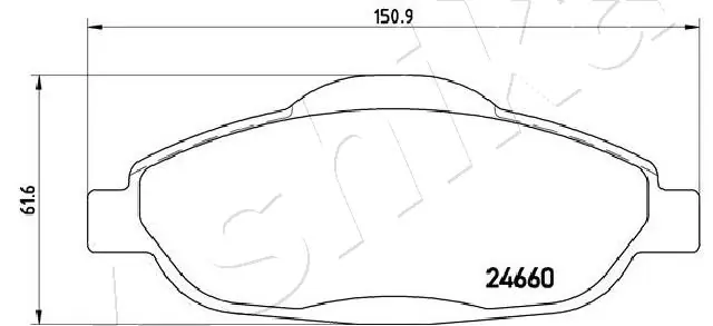 50000644 Ashika Передні гальмівні колодки