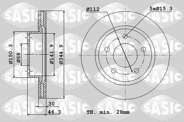 Диск гальмівний передній Metelli 231400C
