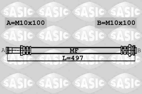 Шланг гальмівний передній K&K FT2522 ціна, від 5.93 USD