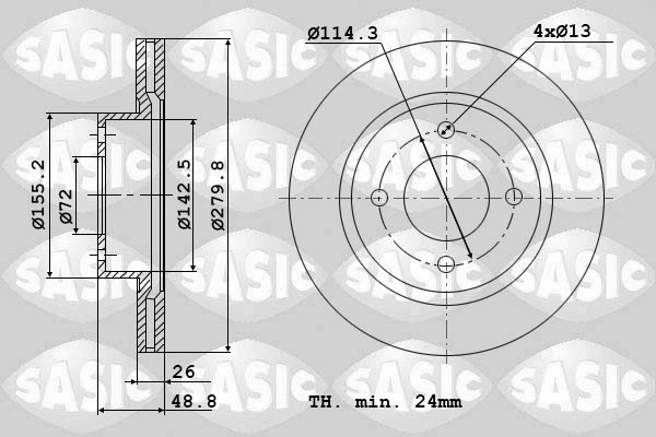 Диск переднього гальма Metelli 231355C ціна, від 41.03 USD