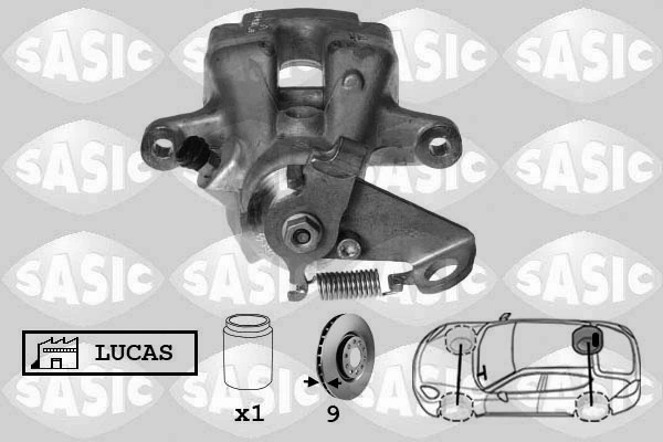 986135038 Bosch Супорт гальмівний задній правий