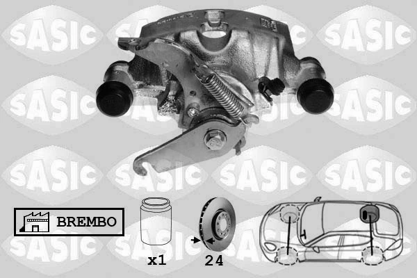 Супорт задній правий 05838 Asam