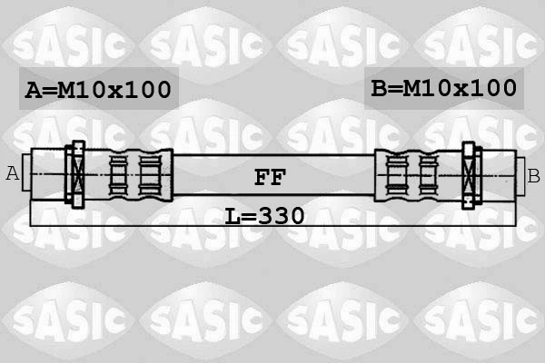 FT0118 K&K Гнучка гальмівна трубка передня