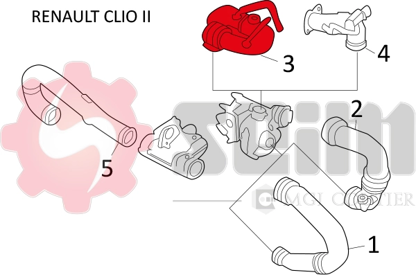 F100015 Denckermann Патрубок повітряний, вихід з турбіни (наддув)