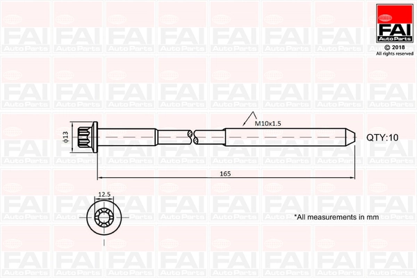 Болт кріплення головки блоку циліндрів на Mercedes Sprinter II 3-t 906