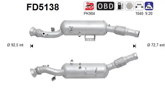 Фільтр DPF Mercedes A9074902701