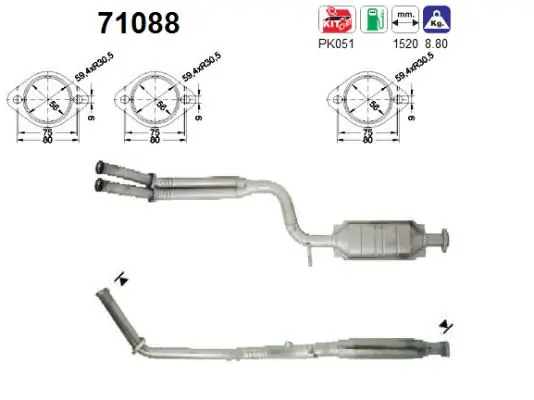 Конвертор-каталізатор (каталітичний нейтралізатор) Mercedes G 1 W463