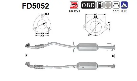 Купити 95520819 Peugeot/Citroen Сажевый фільтр