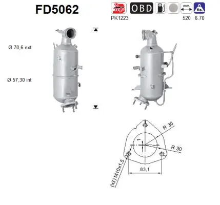 Фільтр DPF Peugeot/Citroen 25184391