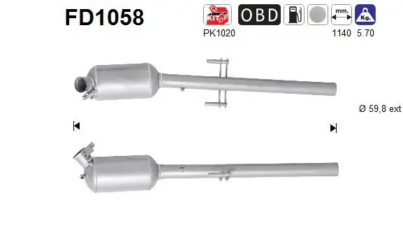 Фільтр системи відпрацьованих газів Mercedes A639490109280 ціна, від 285.81 USD